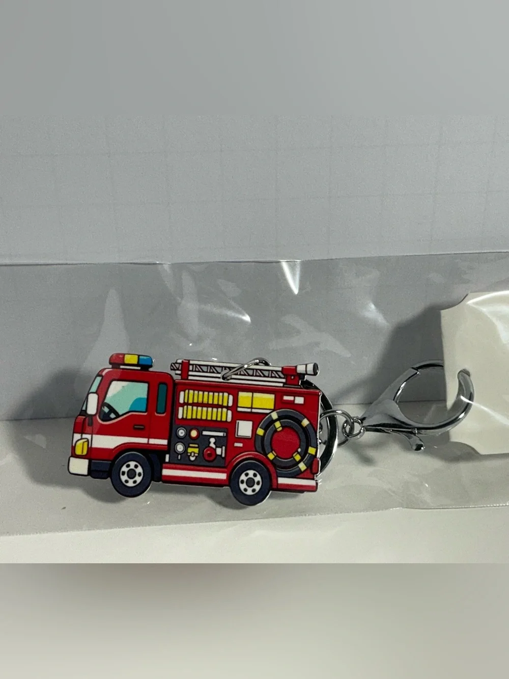 Fire Truck Acrylic Keychain